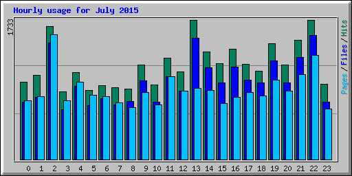 Hourly usage for July 2015