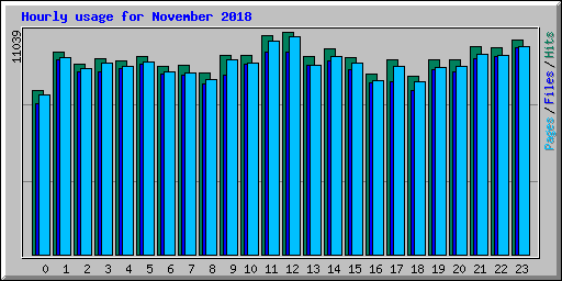 Hourly usage for November 2018