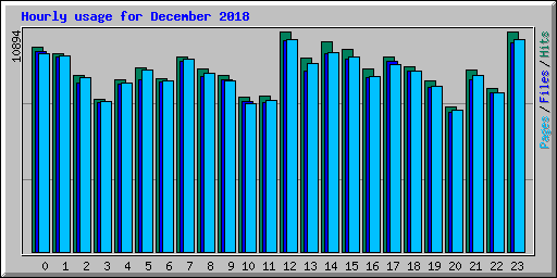 Hourly usage for December 2018