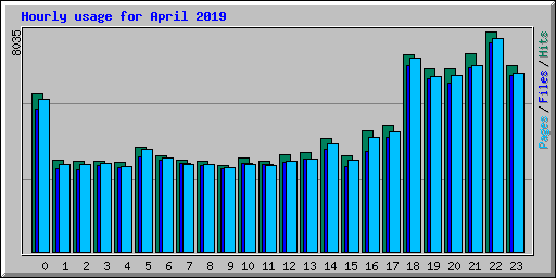 Hourly usage for April 2019