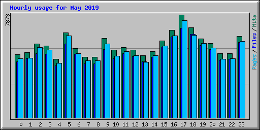 Hourly usage for May 2019